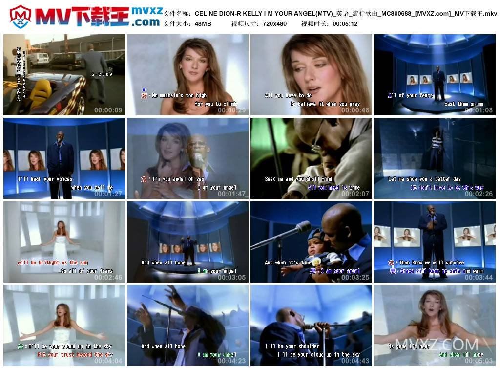 CELINE DION-R KELLY I M YOUR ANGEL(MTV)_英语_流行歌曲_MC800688